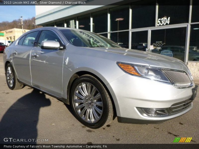 Silver Diamond / Charcoal Black 2013 Lincoln MKS AWD