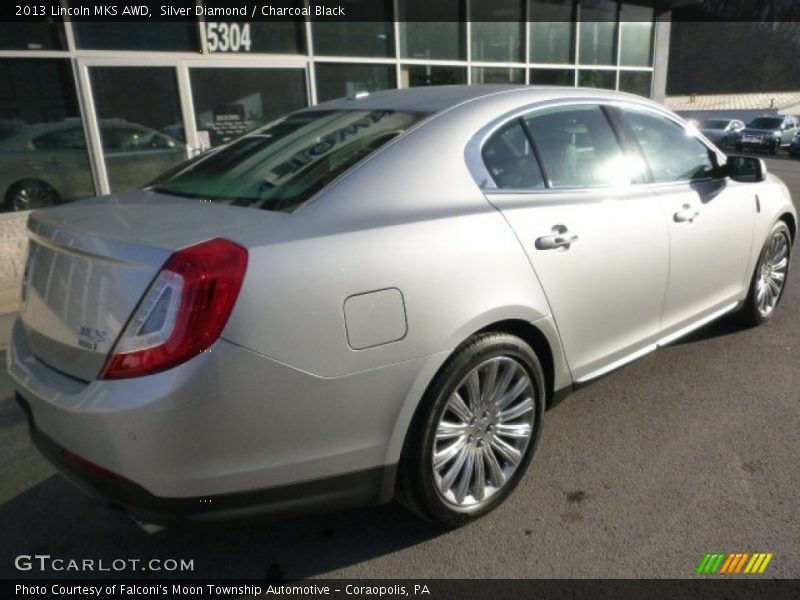 Silver Diamond / Charcoal Black 2013 Lincoln MKS AWD