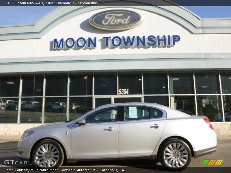 Silver Diamond / Charcoal Black 2013 Lincoln MKS AWD