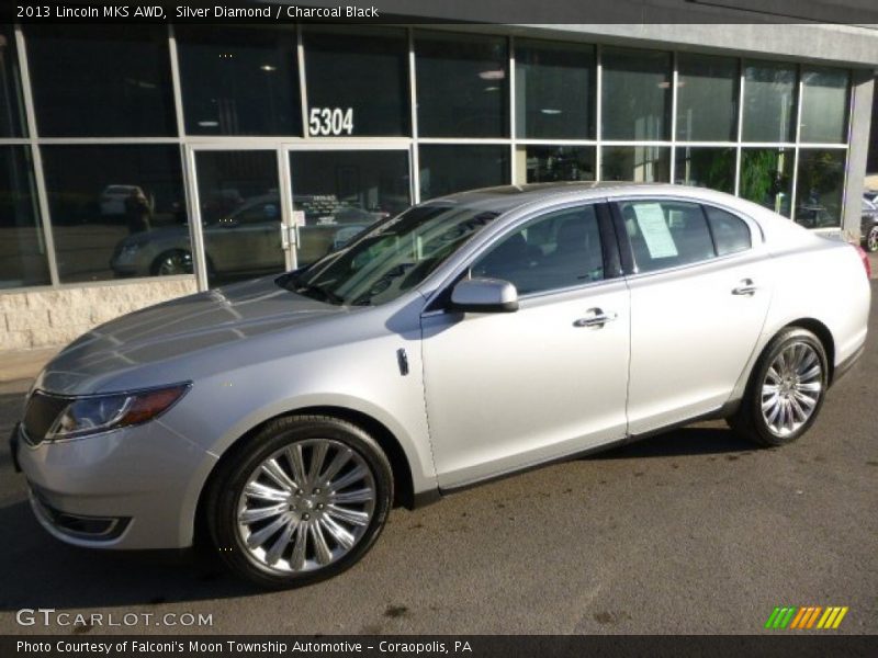 Silver Diamond / Charcoal Black 2013 Lincoln MKS AWD