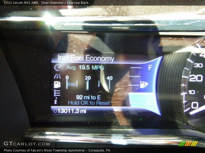 Silver Diamond / Charcoal Black 2013 Lincoln MKS AWD