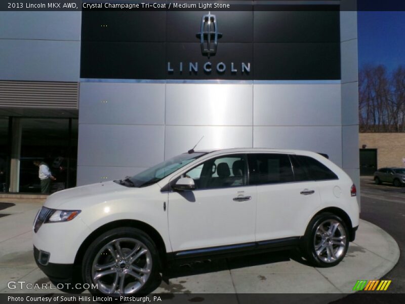 Crystal Champagne Tri-Coat / Medium Light Stone 2013 Lincoln MKX AWD