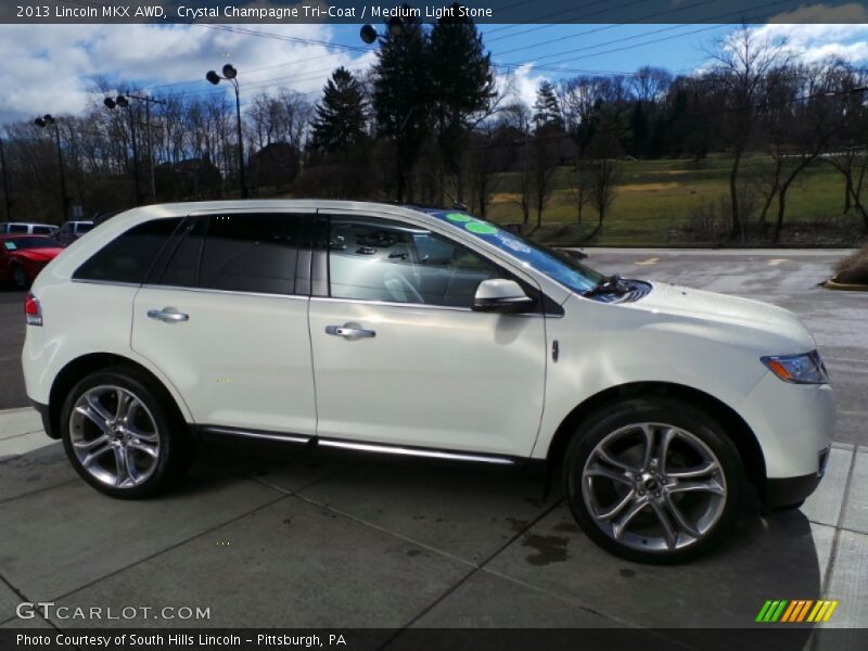 Crystal Champagne Tri-Coat / Medium Light Stone 2013 Lincoln MKX AWD