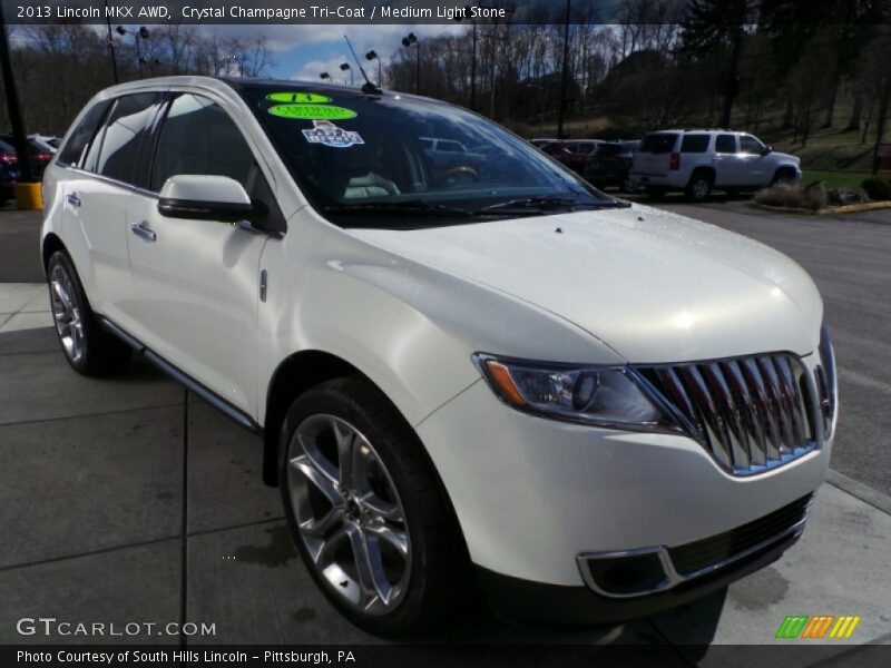 Crystal Champagne Tri-Coat / Medium Light Stone 2013 Lincoln MKX AWD
