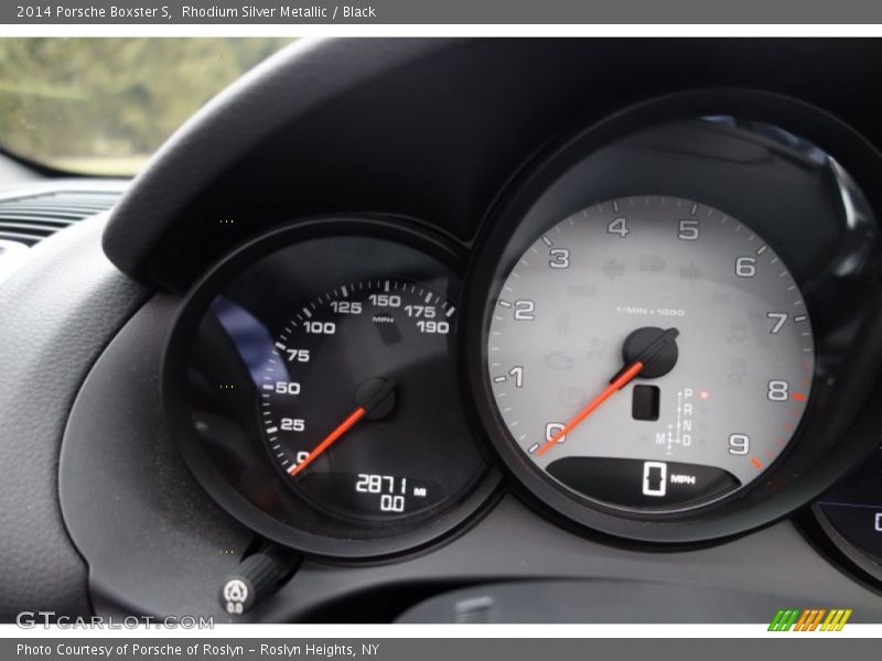 Rhodium Silver Metallic / Black 2014 Porsche Boxster S