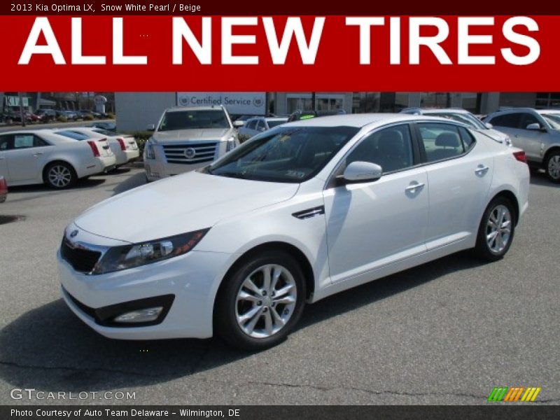 Snow White Pearl / Beige 2013 Kia Optima LX