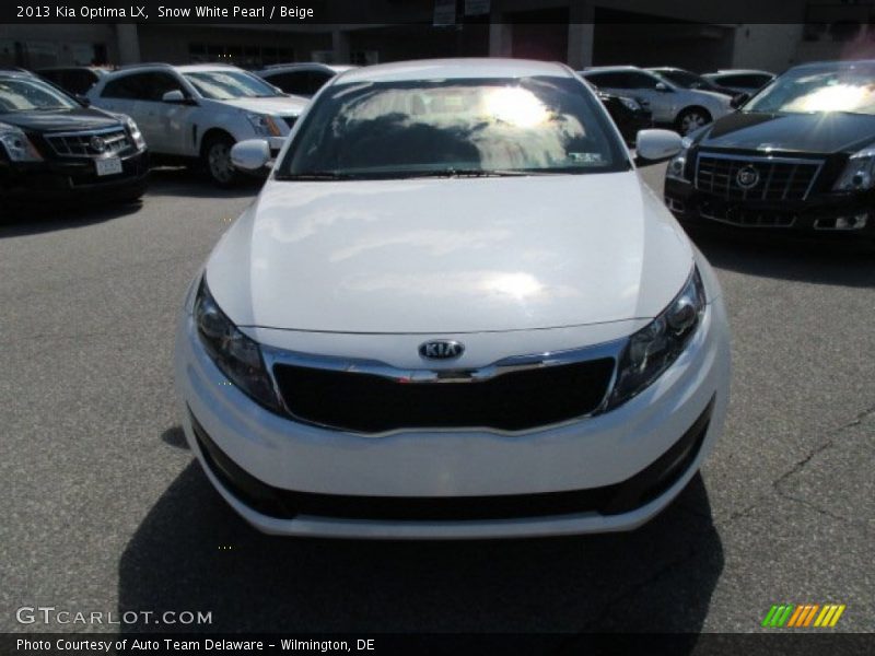 Snow White Pearl / Beige 2013 Kia Optima LX