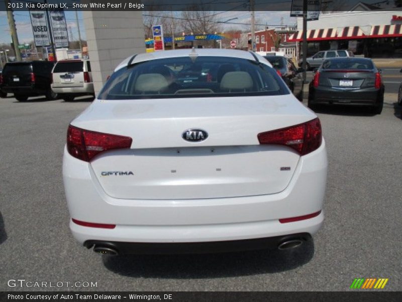 Snow White Pearl / Beige 2013 Kia Optima LX