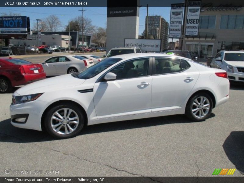 Snow White Pearl / Beige 2013 Kia Optima LX