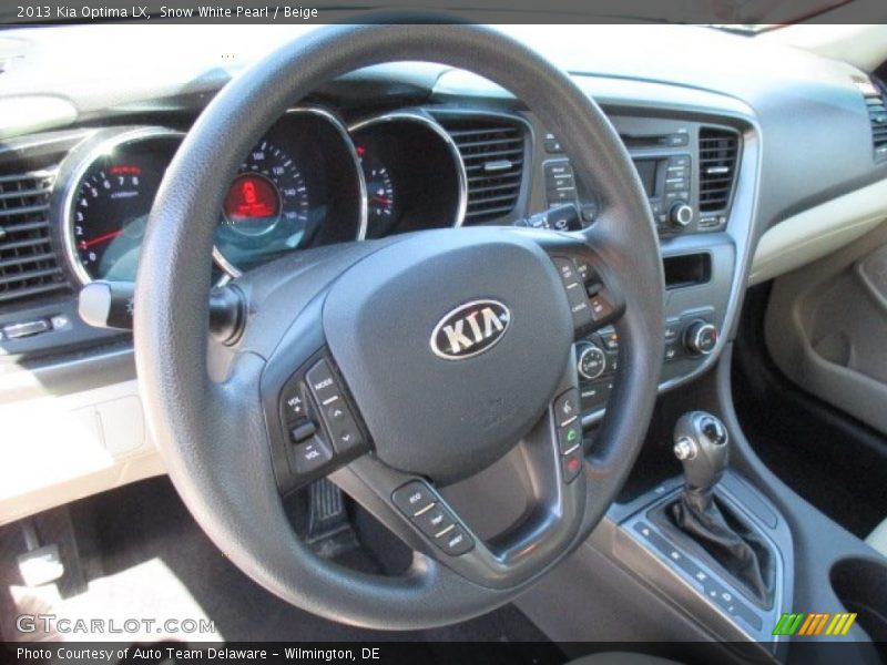 Snow White Pearl / Beige 2013 Kia Optima LX
