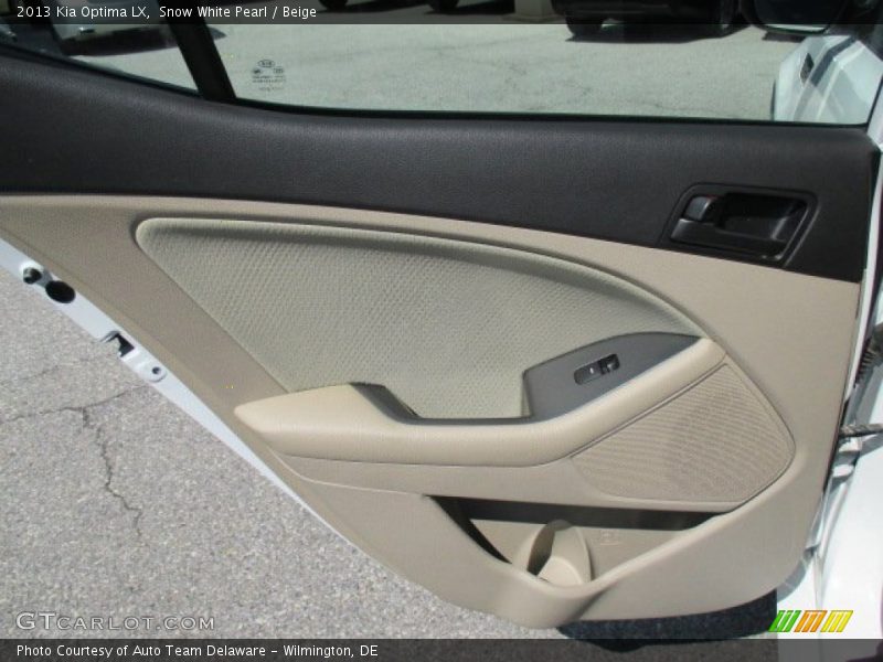 Snow White Pearl / Beige 2013 Kia Optima LX