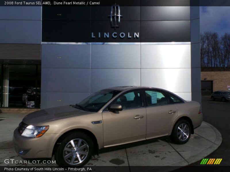 Dune Pearl Metallic / Camel 2008 Ford Taurus SEL AWD
