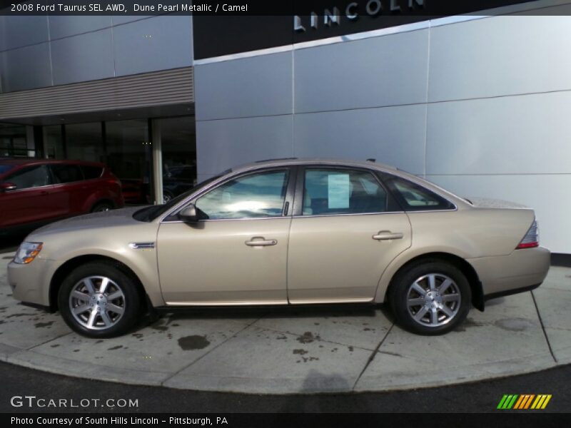 Dune Pearl Metallic / Camel 2008 Ford Taurus SEL AWD
