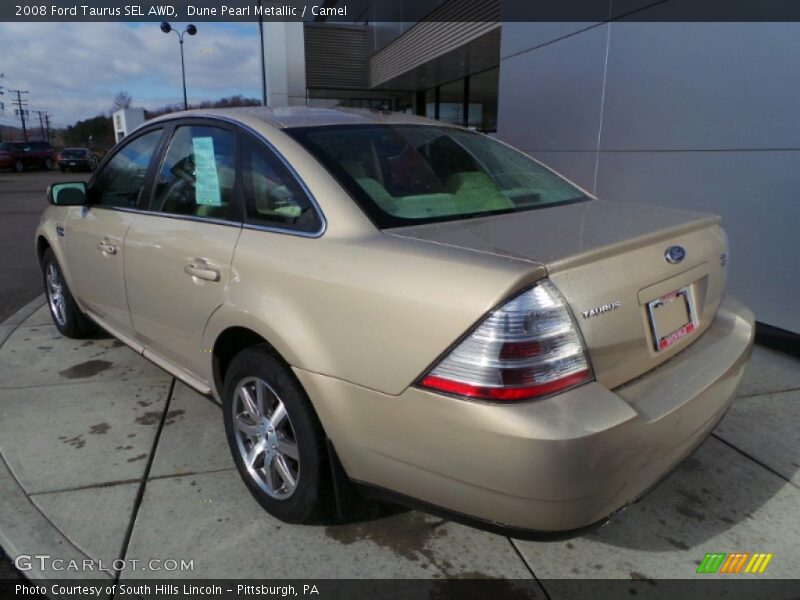 Dune Pearl Metallic / Camel 2008 Ford Taurus SEL AWD