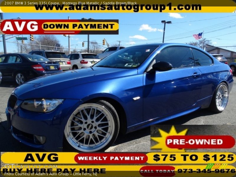 Montego Blue Metallic / Saddle Brown/Black 2007 BMW 3 Series 335i Coupe