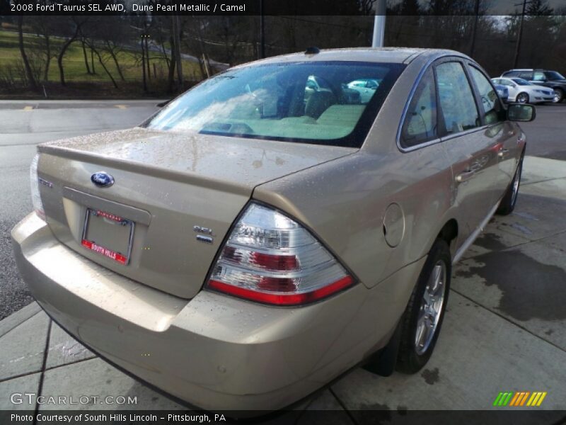 Dune Pearl Metallic / Camel 2008 Ford Taurus SEL AWD