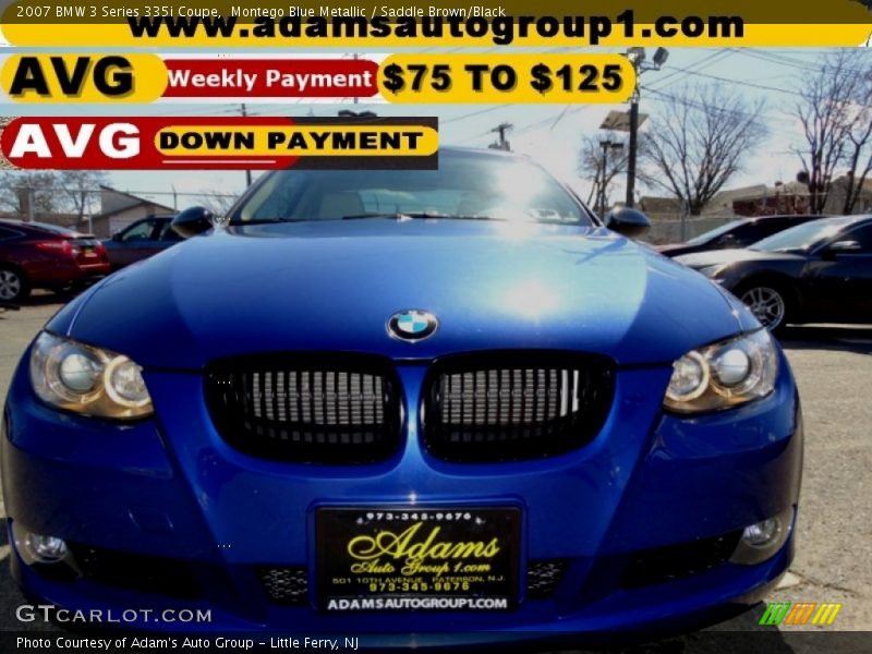 Montego Blue Metallic / Saddle Brown/Black 2007 BMW 3 Series 335i Coupe
