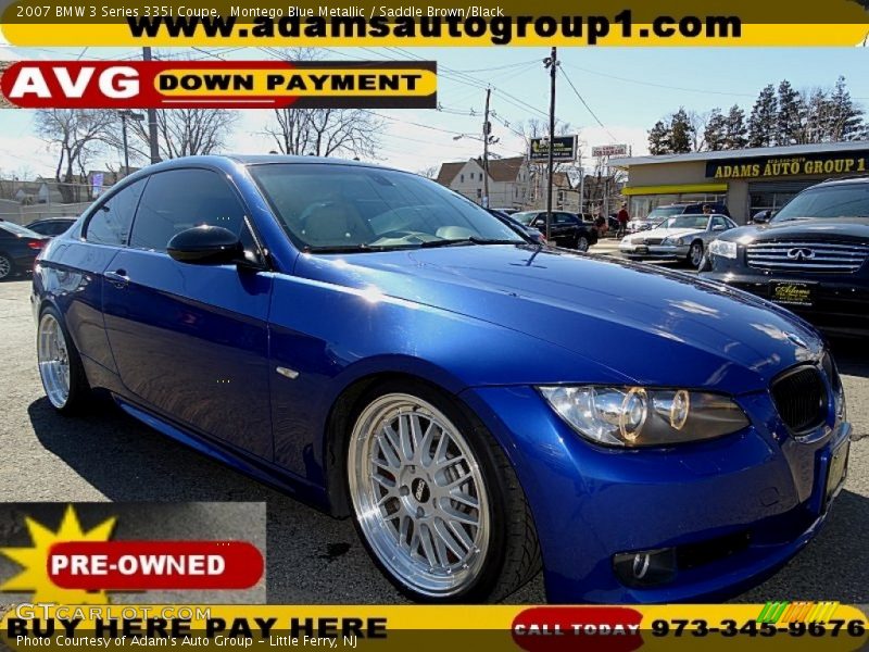 Montego Blue Metallic / Saddle Brown/Black 2007 BMW 3 Series 335i Coupe