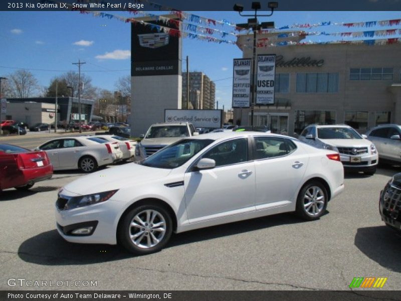 Snow White Pearl / Beige 2013 Kia Optima LX