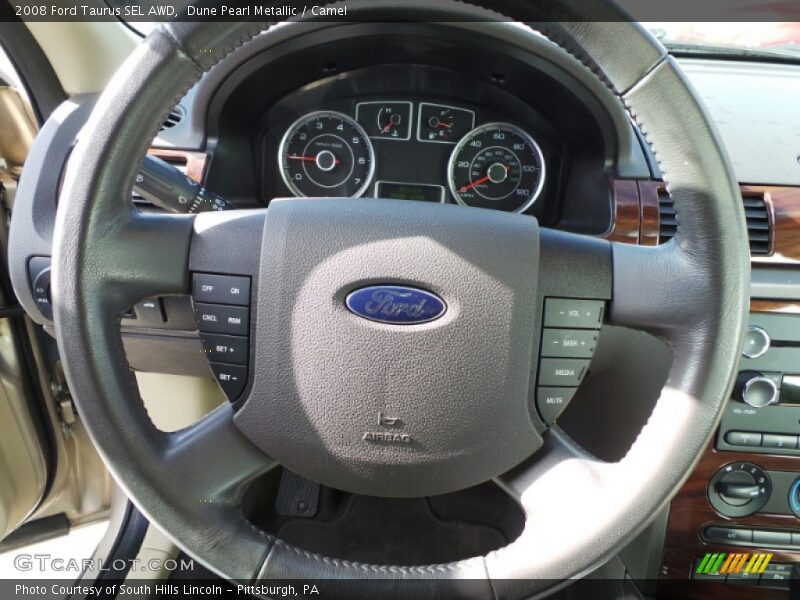 Dune Pearl Metallic / Camel 2008 Ford Taurus SEL AWD