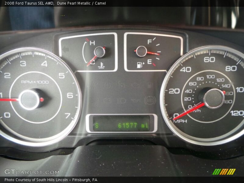 Dune Pearl Metallic / Camel 2008 Ford Taurus SEL AWD