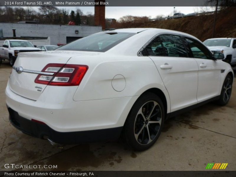 White Platinum / Charcoal Black 2014 Ford Taurus SEL AWD