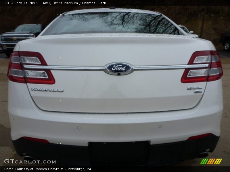 White Platinum / Charcoal Black 2014 Ford Taurus SEL AWD