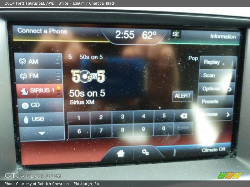 White Platinum / Charcoal Black 2014 Ford Taurus SEL AWD