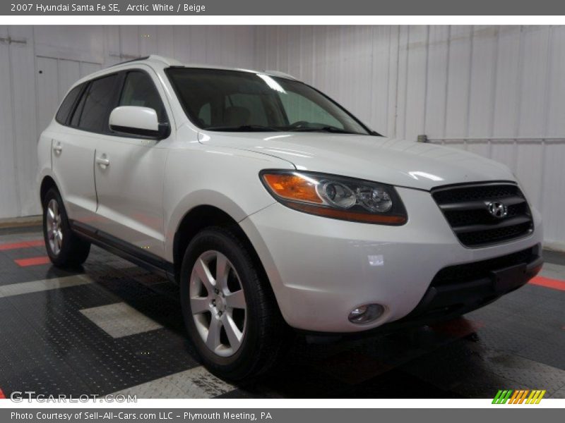 Arctic White / Beige 2007 Hyundai Santa Fe SE