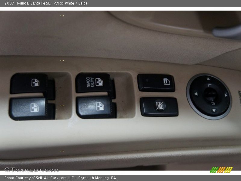 Arctic White / Beige 2007 Hyundai Santa Fe SE