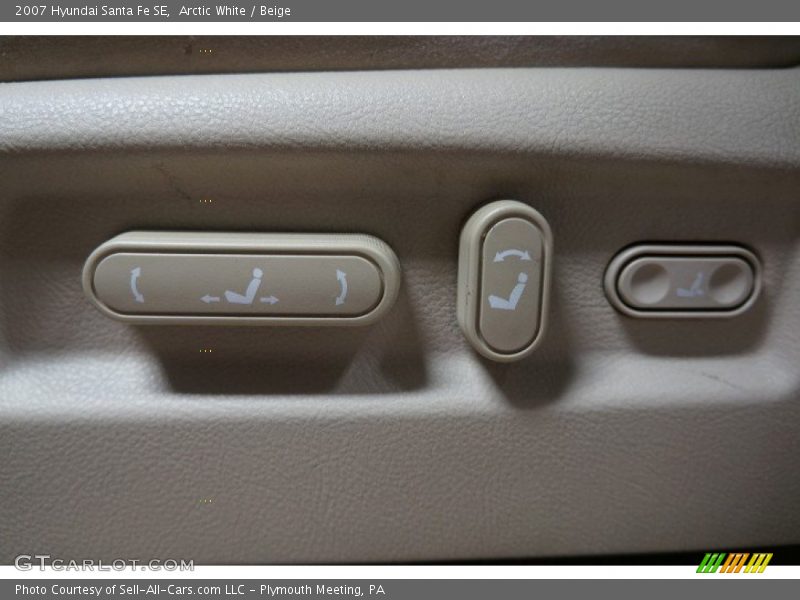 Arctic White / Beige 2007 Hyundai Santa Fe SE