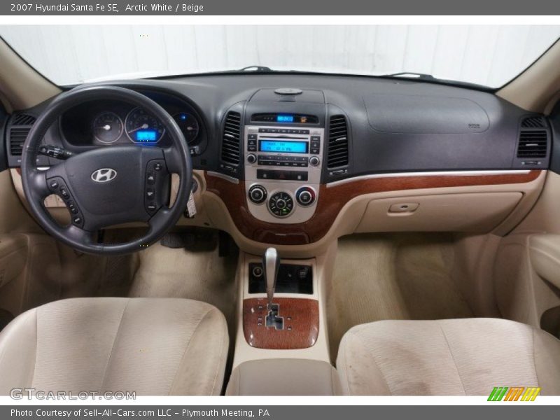 Arctic White / Beige 2007 Hyundai Santa Fe SE