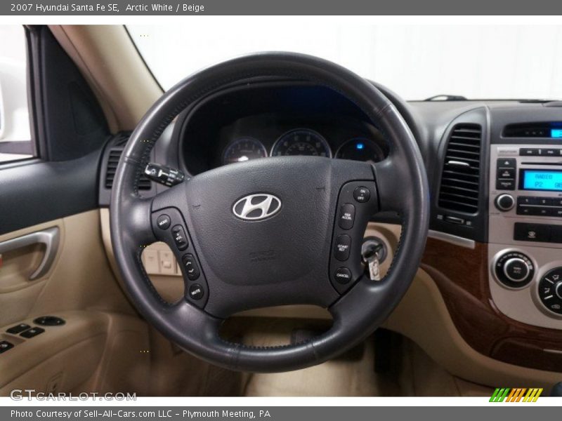 Arctic White / Beige 2007 Hyundai Santa Fe SE