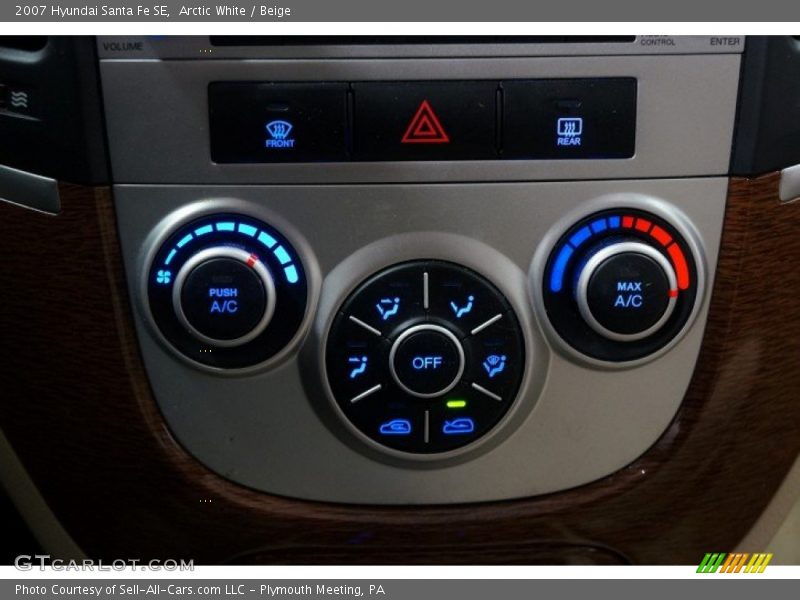 Arctic White / Beige 2007 Hyundai Santa Fe SE