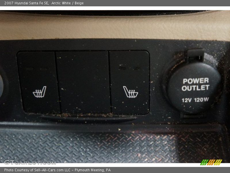 Arctic White / Beige 2007 Hyundai Santa Fe SE