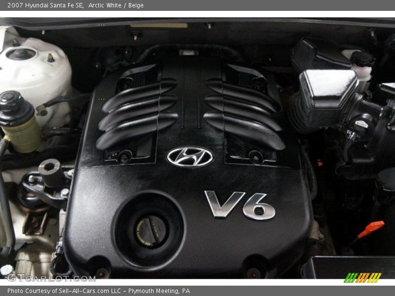 Arctic White / Beige 2007 Hyundai Santa Fe SE