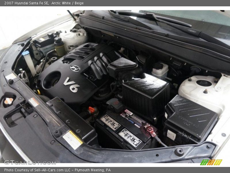 Arctic White / Beige 2007 Hyundai Santa Fe SE
