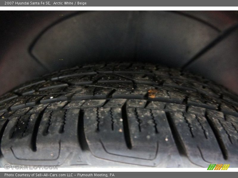 Arctic White / Beige 2007 Hyundai Santa Fe SE