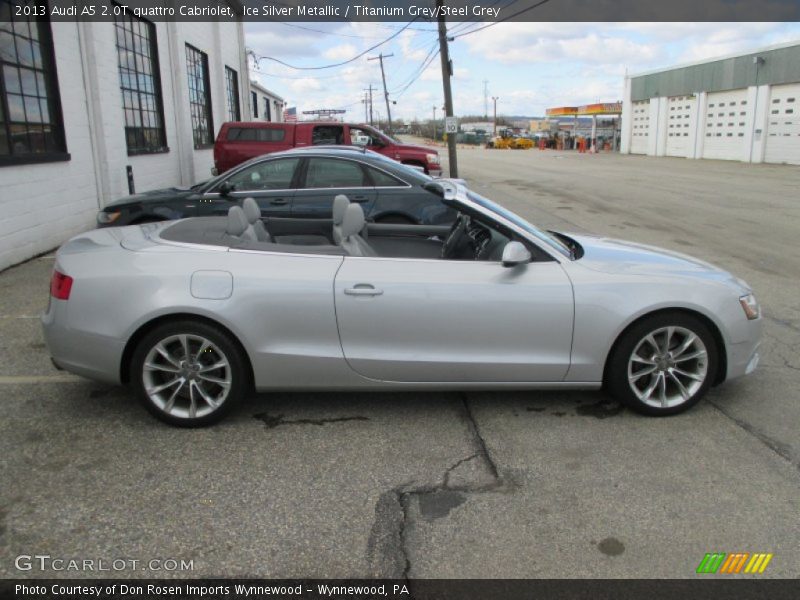 Ice Silver Metallic / Titanium Grey/Steel Grey 2013 Audi A5 2.0T quattro Cabriolet