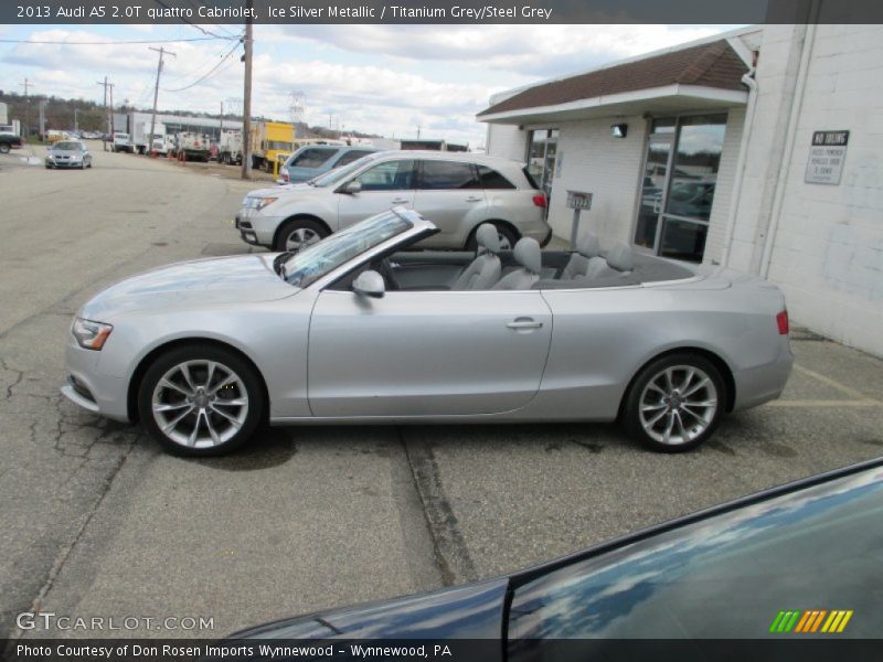 Ice Silver Metallic / Titanium Grey/Steel Grey 2013 Audi A5 2.0T quattro Cabriolet