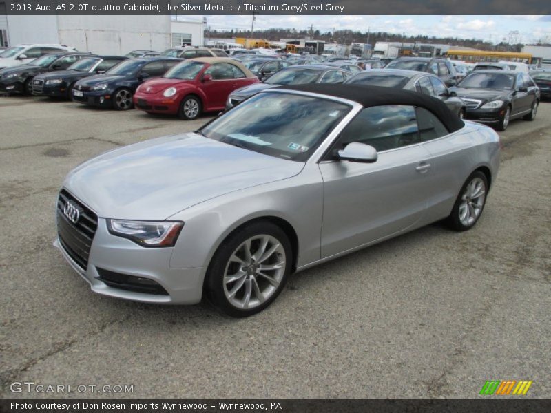 Ice Silver Metallic / Titanium Grey/Steel Grey 2013 Audi A5 2.0T quattro Cabriolet