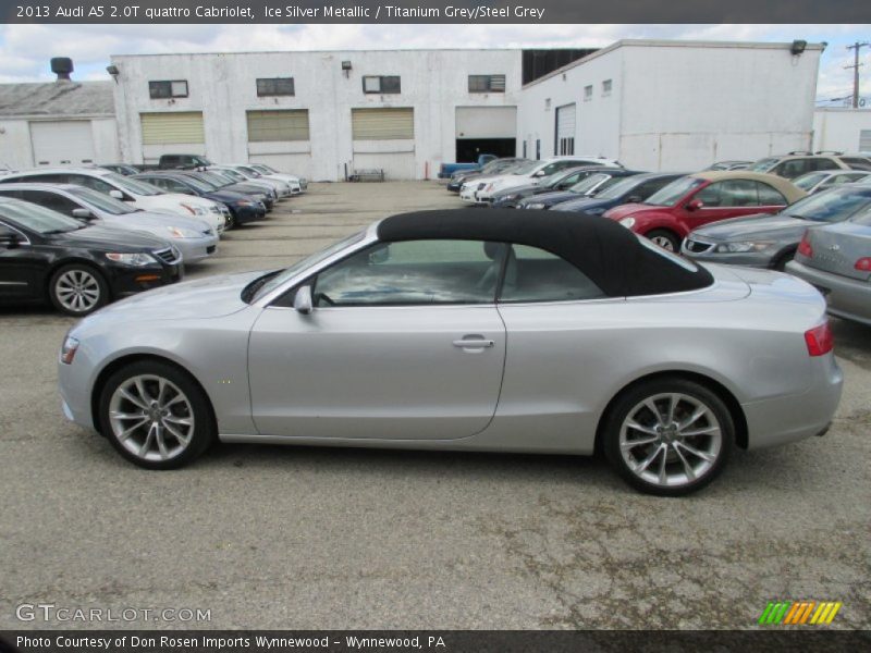 Ice Silver Metallic / Titanium Grey/Steel Grey 2013 Audi A5 2.0T quattro Cabriolet