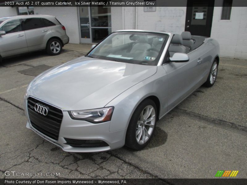 Ice Silver Metallic / Titanium Grey/Steel Grey 2013 Audi A5 2.0T quattro Cabriolet