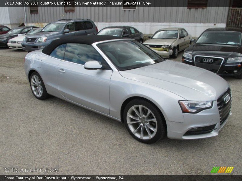 Ice Silver Metallic / Titanium Grey/Steel Grey 2013 Audi A5 2.0T quattro Cabriolet