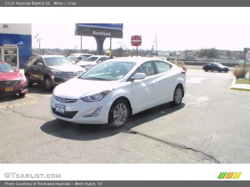 White / Gray 2016 Hyundai Elantra SE