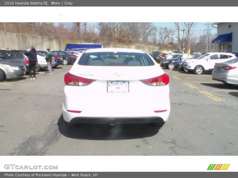 White / Gray 2016 Hyundai Elantra SE