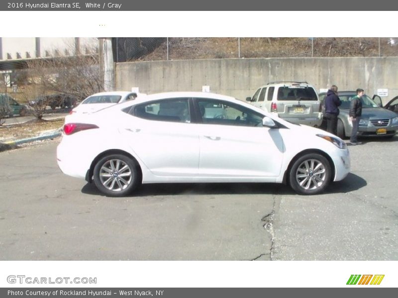 White / Gray 2016 Hyundai Elantra SE