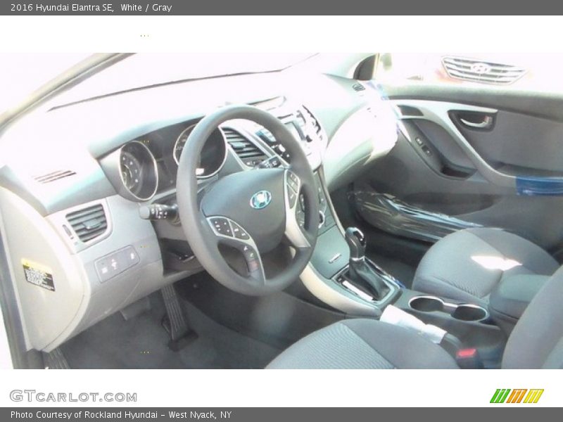 White / Gray 2016 Hyundai Elantra SE