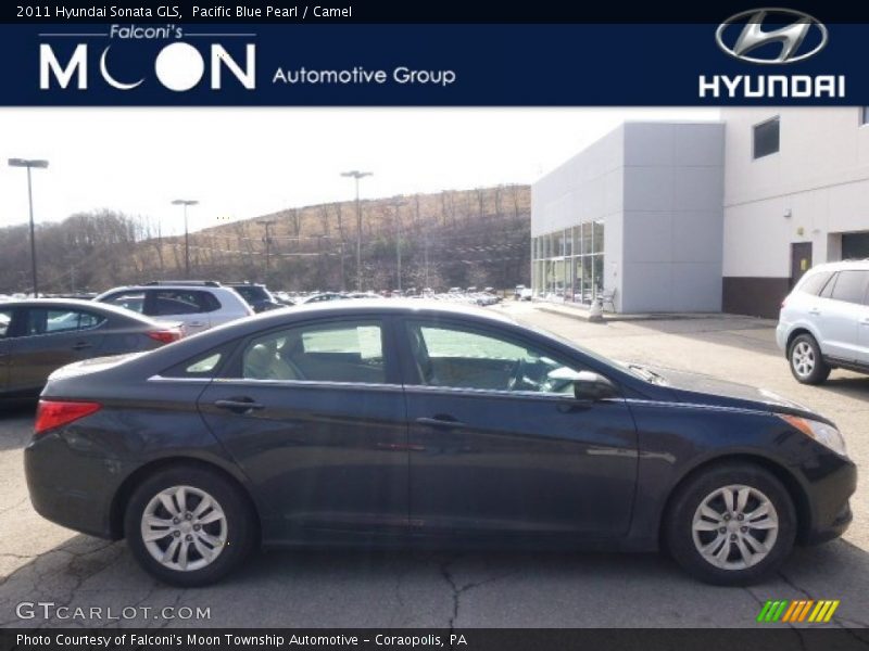 Pacific Blue Pearl / Camel 2011 Hyundai Sonata GLS