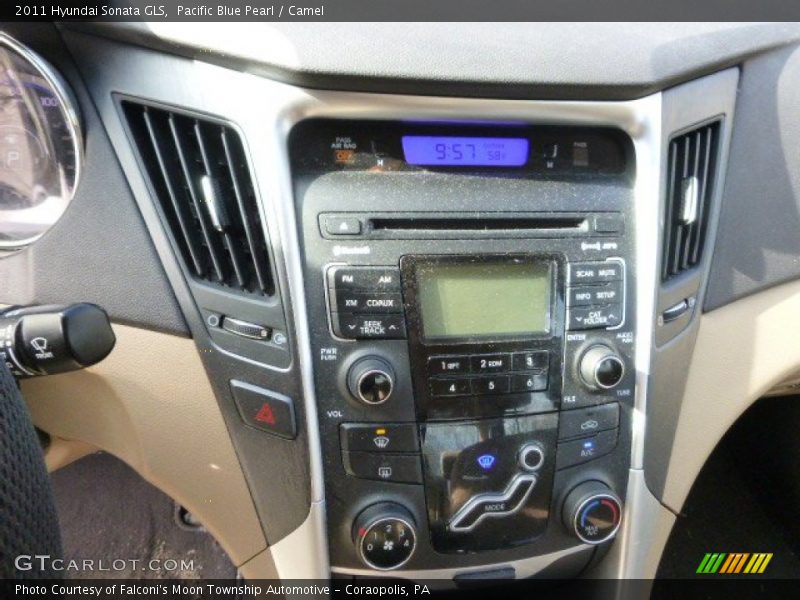 Pacific Blue Pearl / Camel 2011 Hyundai Sonata GLS